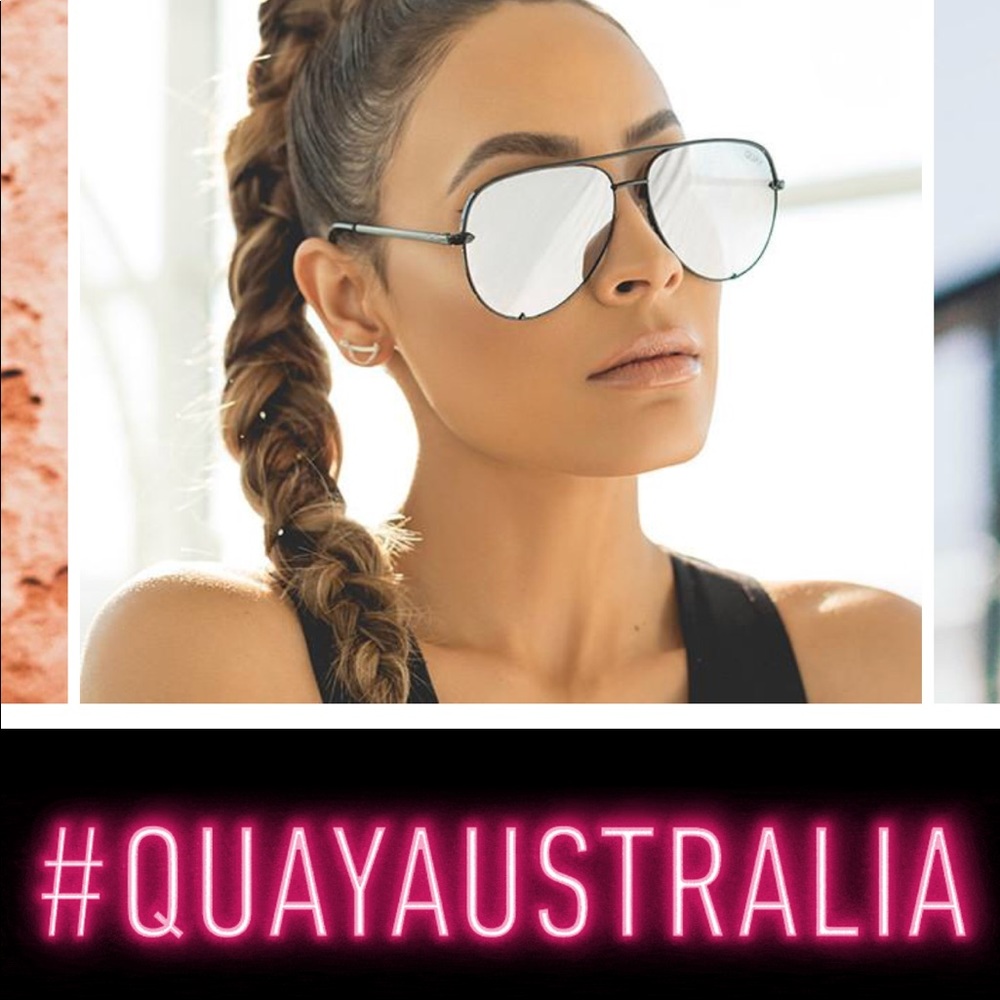 Black / silver high key sunglasses Desi x Quay